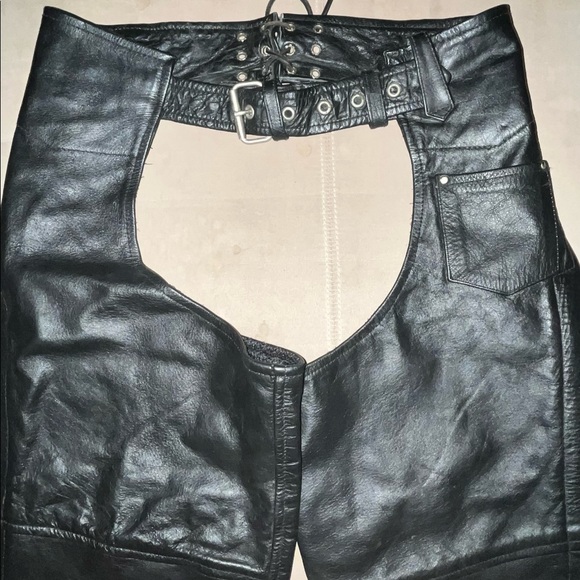 Black Leather Chaps - Picture 1 of 7
